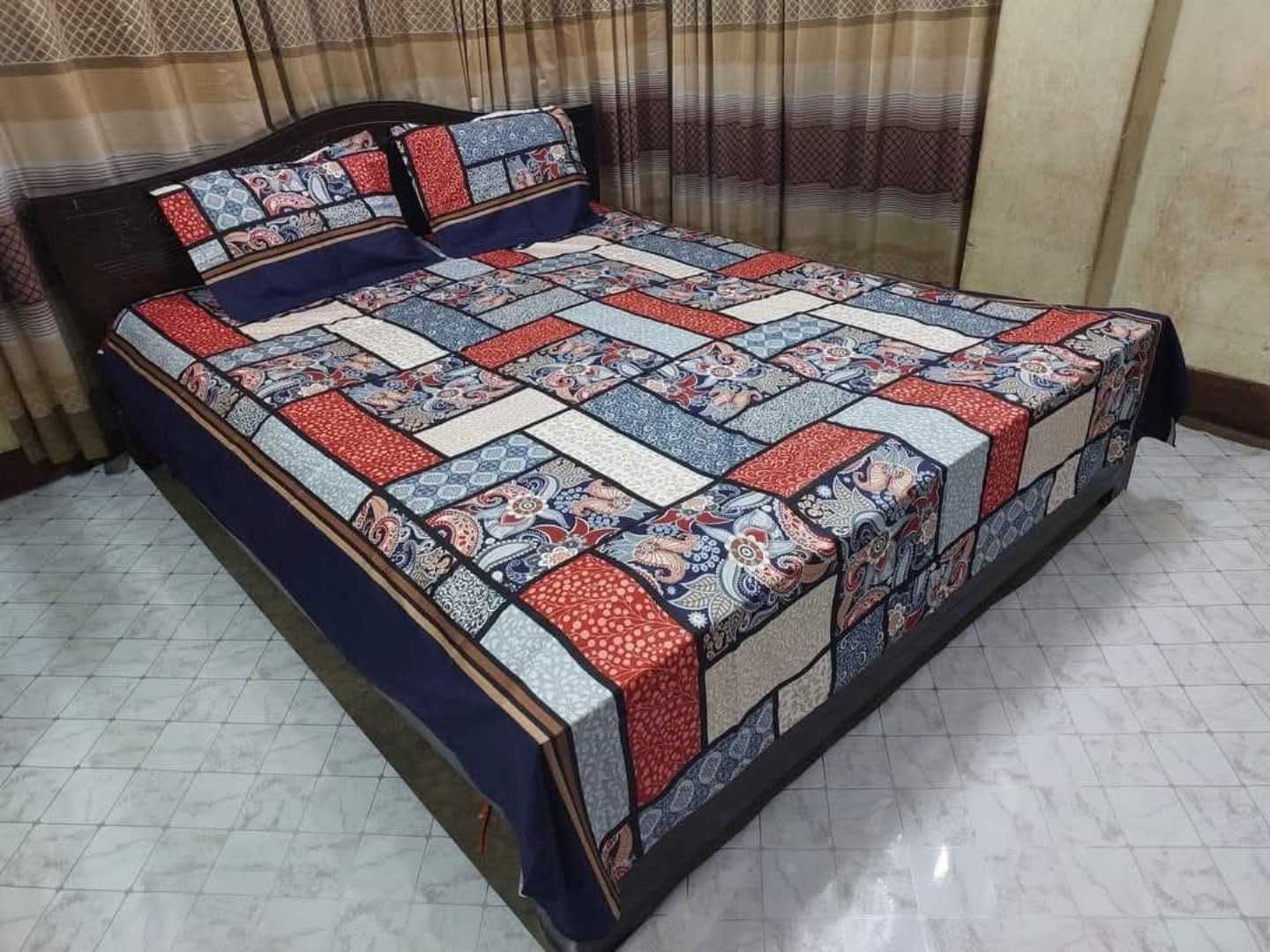 Luxury,Design,Cotton,King,Size,Bedsheet