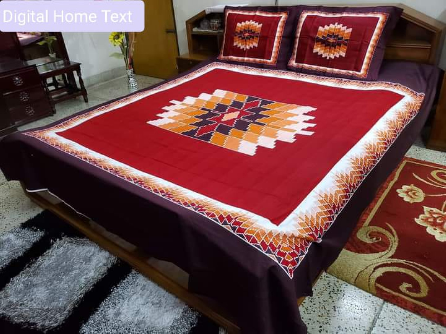 Luxury,Design,Cotton,King,Size,Bedsheet