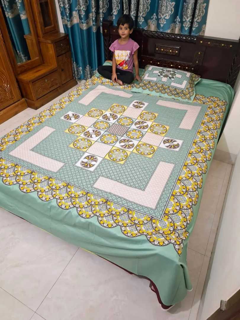 Luxury,Design,Cotton,King,Size,Bedsheet