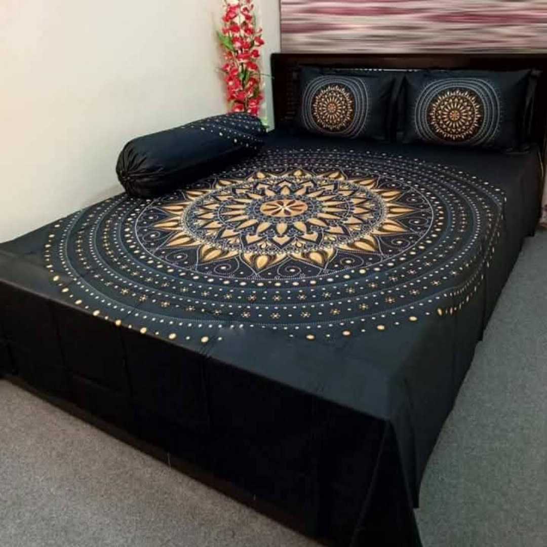 Luxury,Design,Cotton,King,Size,Bedsheet