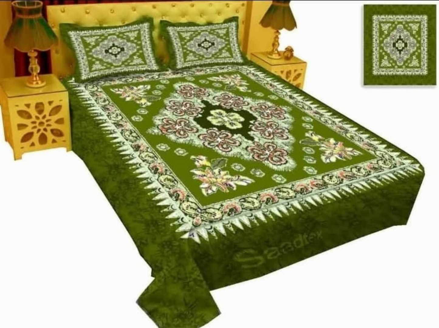 Luxury,Design,Cotton,King,Size,Bedsheet