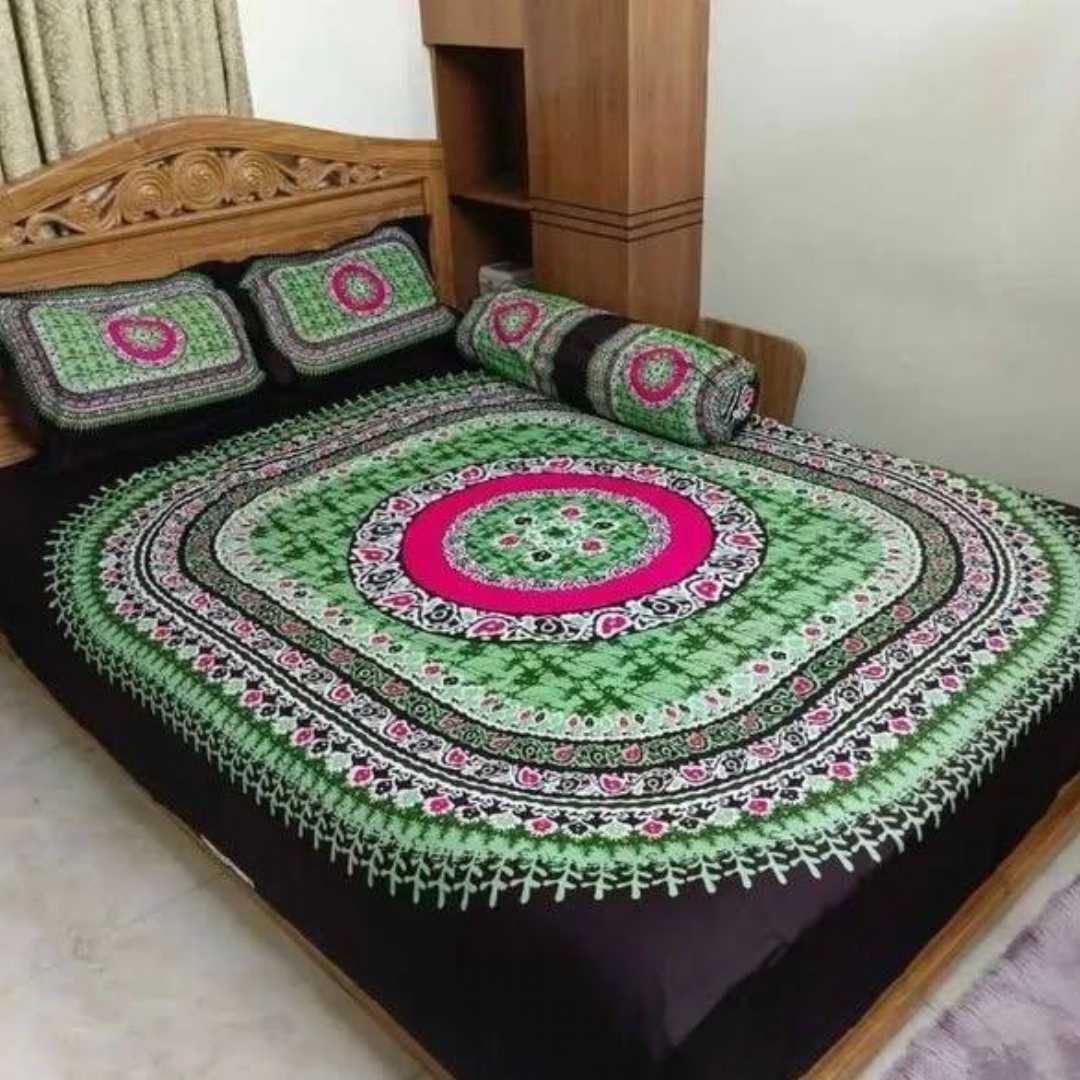 Luxury,Design,Cotton,King,Size,Bedsheet