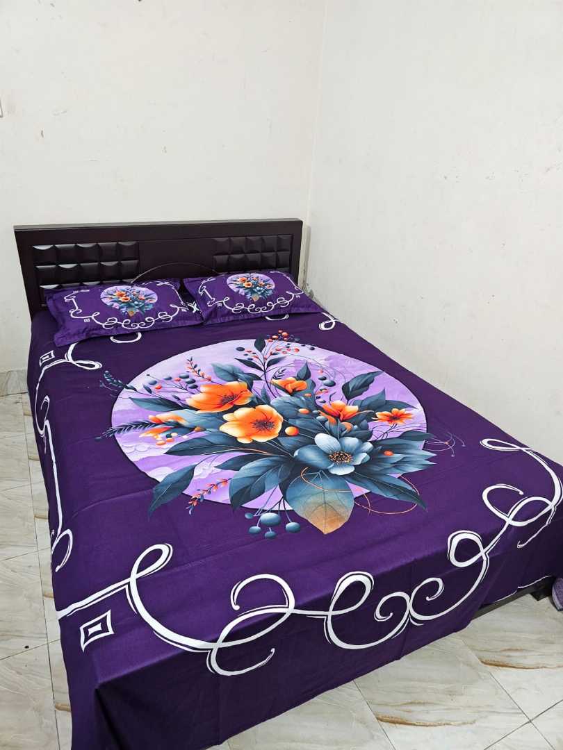 Luxury,Design,Cotton,King,Size,Bedsheet
