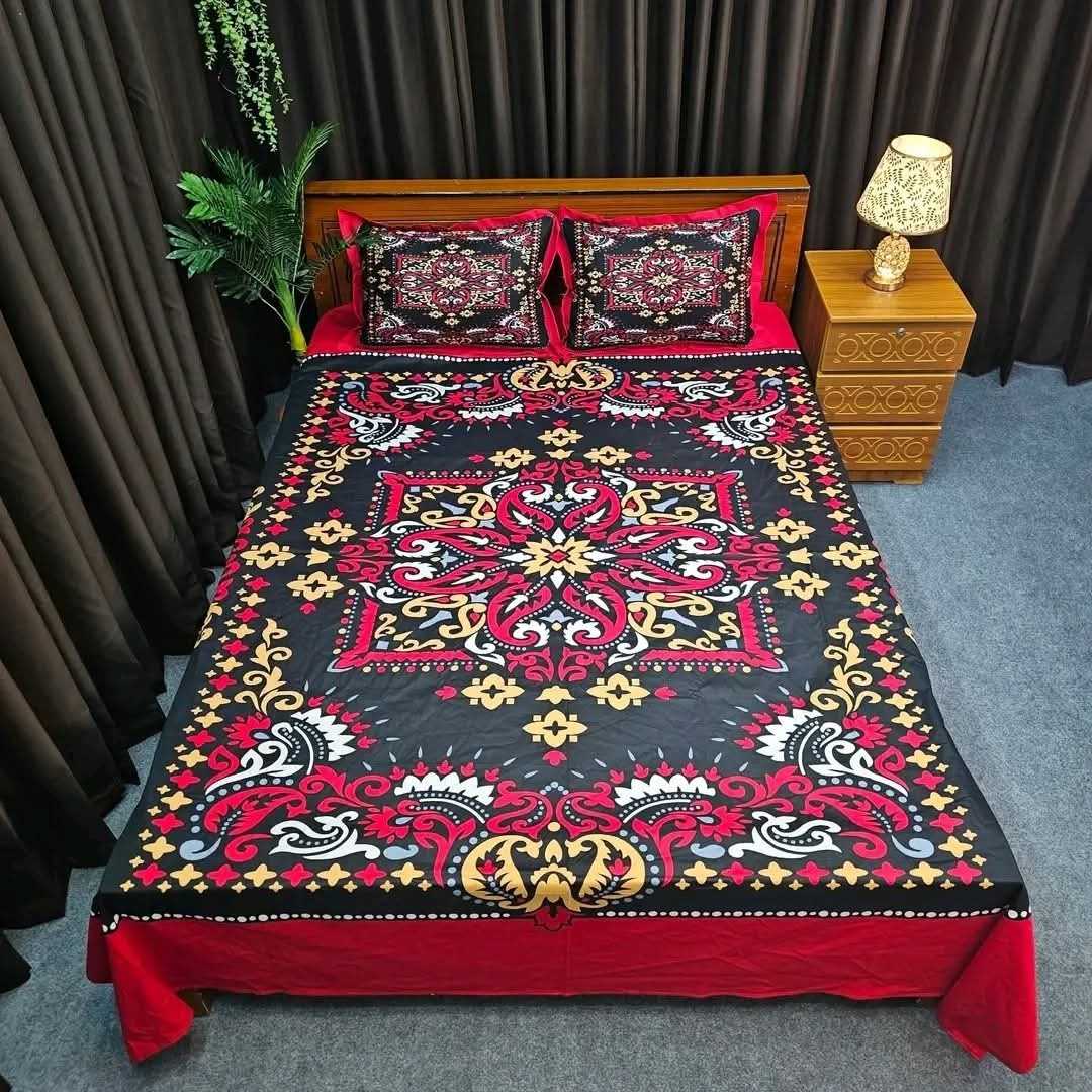 Luxury,Design,Cotton,King,Size,Bedsheet