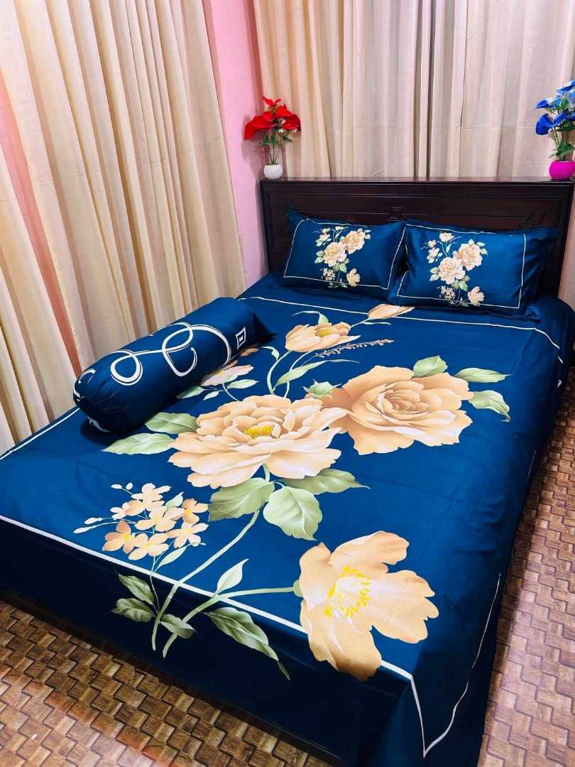 Luxury,Design,Cotton,King,Size,Bedsheet