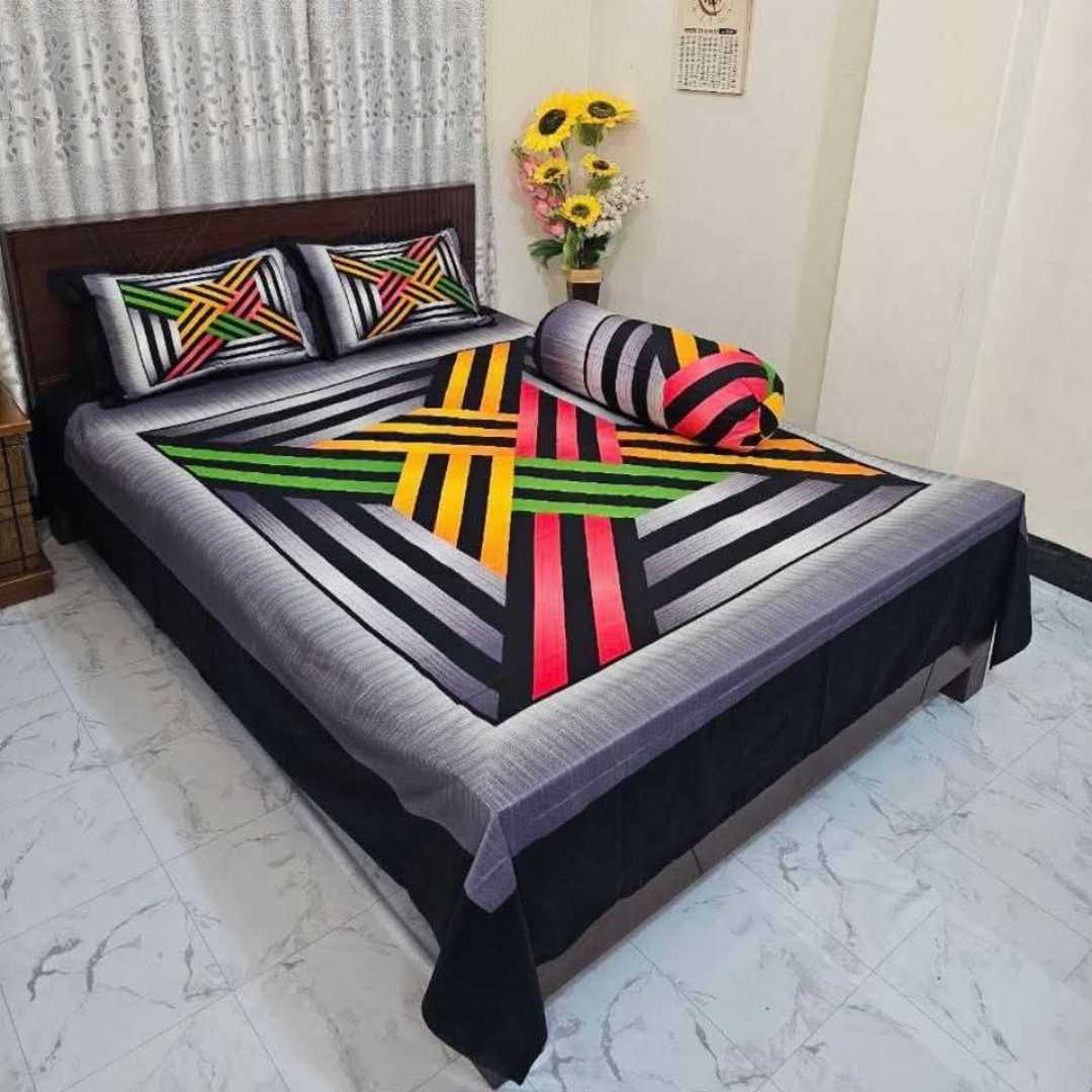 Luxury,3D,Design,Cotton,King,Size,Bedsheet
