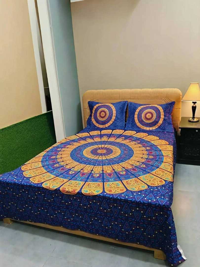 Luxury,3D,Design,Cotton,King,Size,Bedsheet