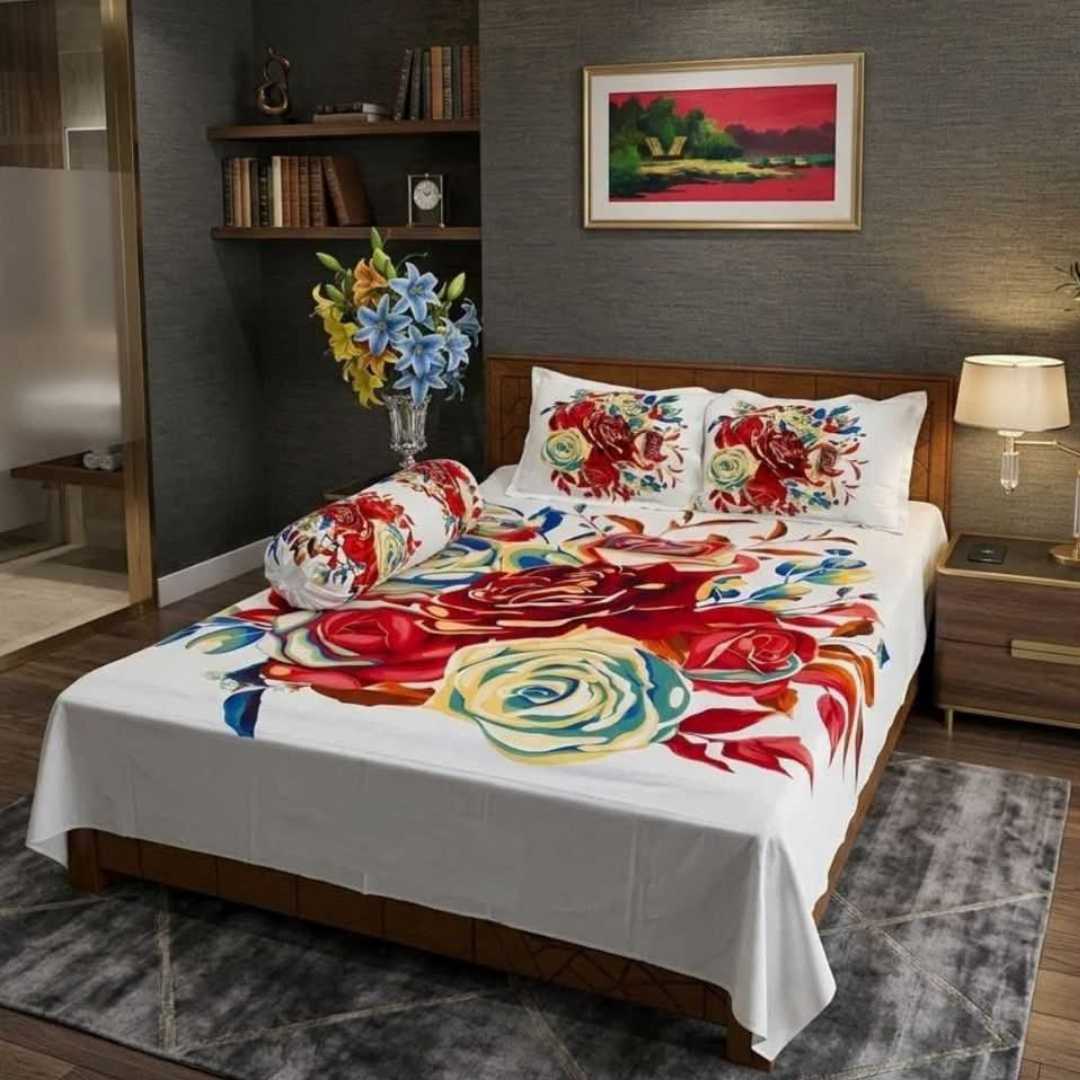 Luxury,Design,Cotton,King,Size,Bedsheet