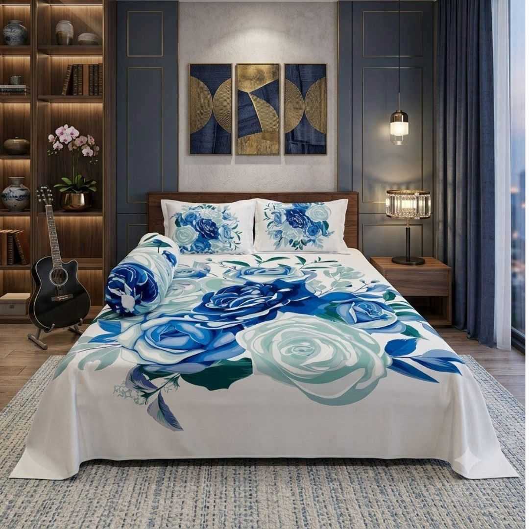 Luxury,Design,Cotton,King,Size,Bedsheet